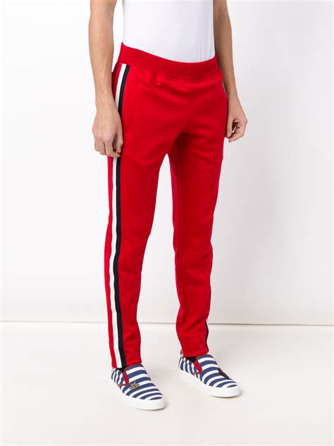 gucci stripe cotton jogging pant|gucci side stripe track pants.